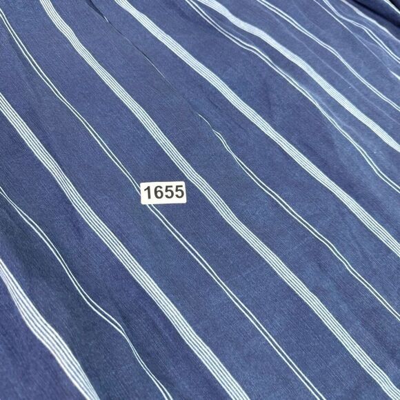 For The Republic Denim Shirt Womens 2X Blue Striped Button-Down Tee Mature New - Picture 6 of 8